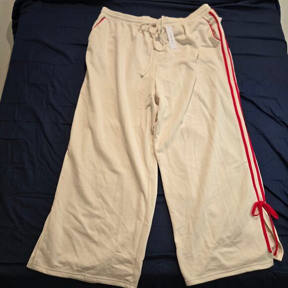 NWT Gilli High-rise Wide-leg Joggers Track Pants Side Stripe Athleisure Sz 3X - Picture 1 of 12